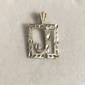 Vintage Sterling silver initial J charm